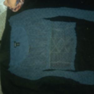 Express periwinkle blue silk peasant blouse